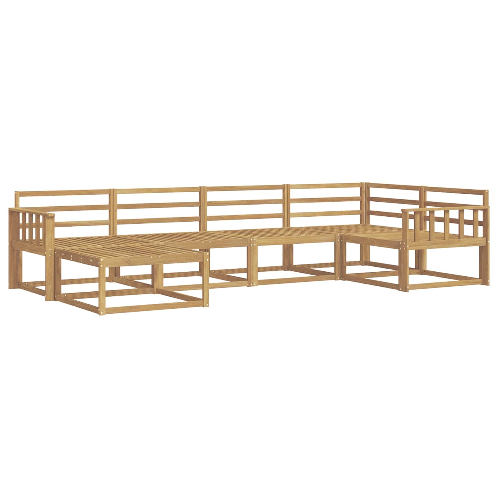 vidaXL Conjunto de Sofás para Exterior 6 pcs Branco