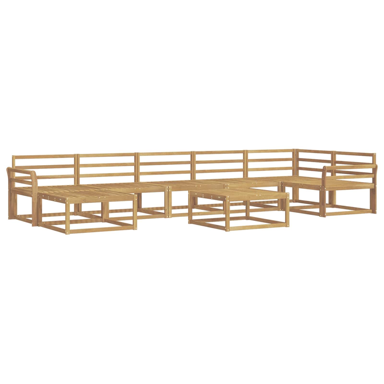 vidaXL Conjunto de Sofás para Exterior 8 pcs Branco