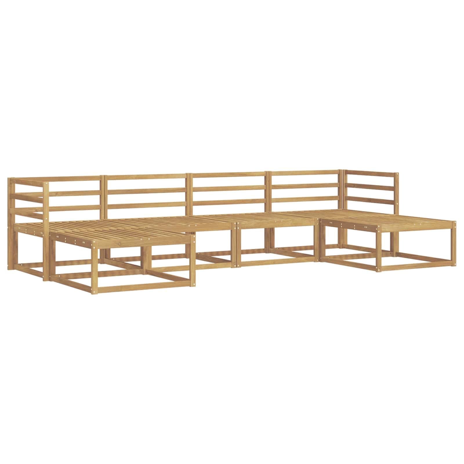 vidaXL Conjunto de Sofás para Exterior 6 pcs Branco