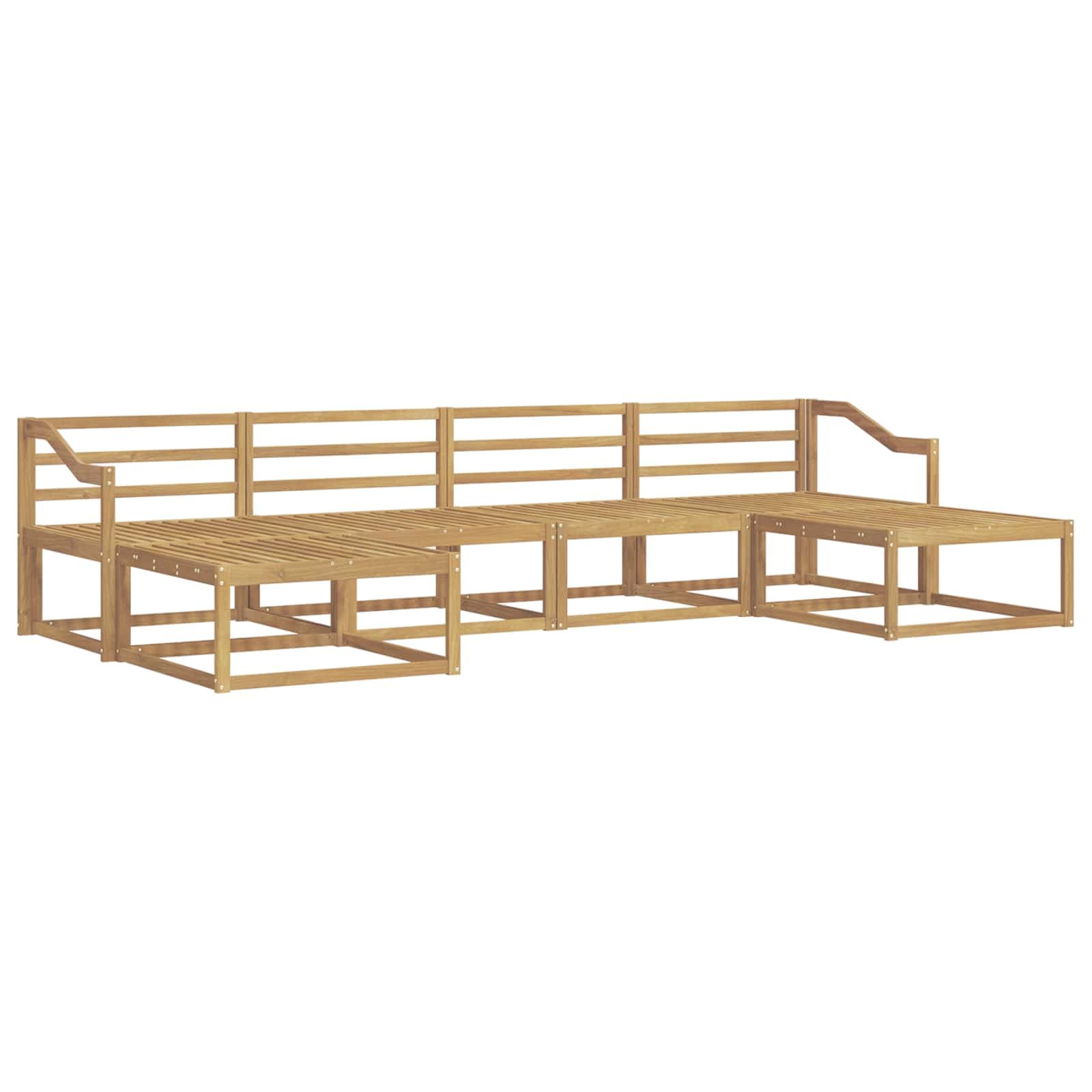 vidaXL Conjunto de Sofás para Exterior 6 pcs Branco