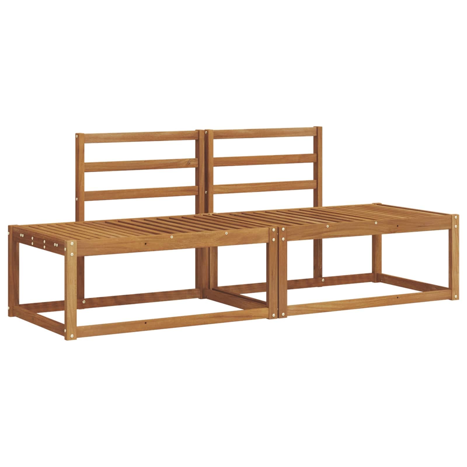 vidaXL Conjunto de Sofás para Exterior 2 pcs Branco e Cinzento-Claro