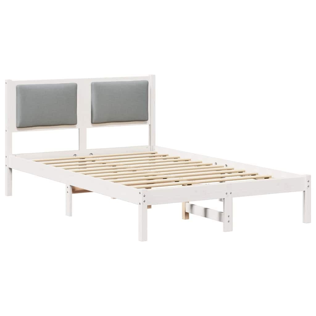 vidaXL Estrutura da Cama com cabeceira Cinzento-claro 120 x 200 cm