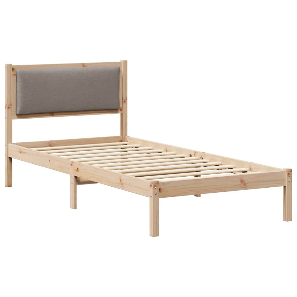 vidaXL Estrutura da Cama Cinzento-acastanhado 90 x 190 cm