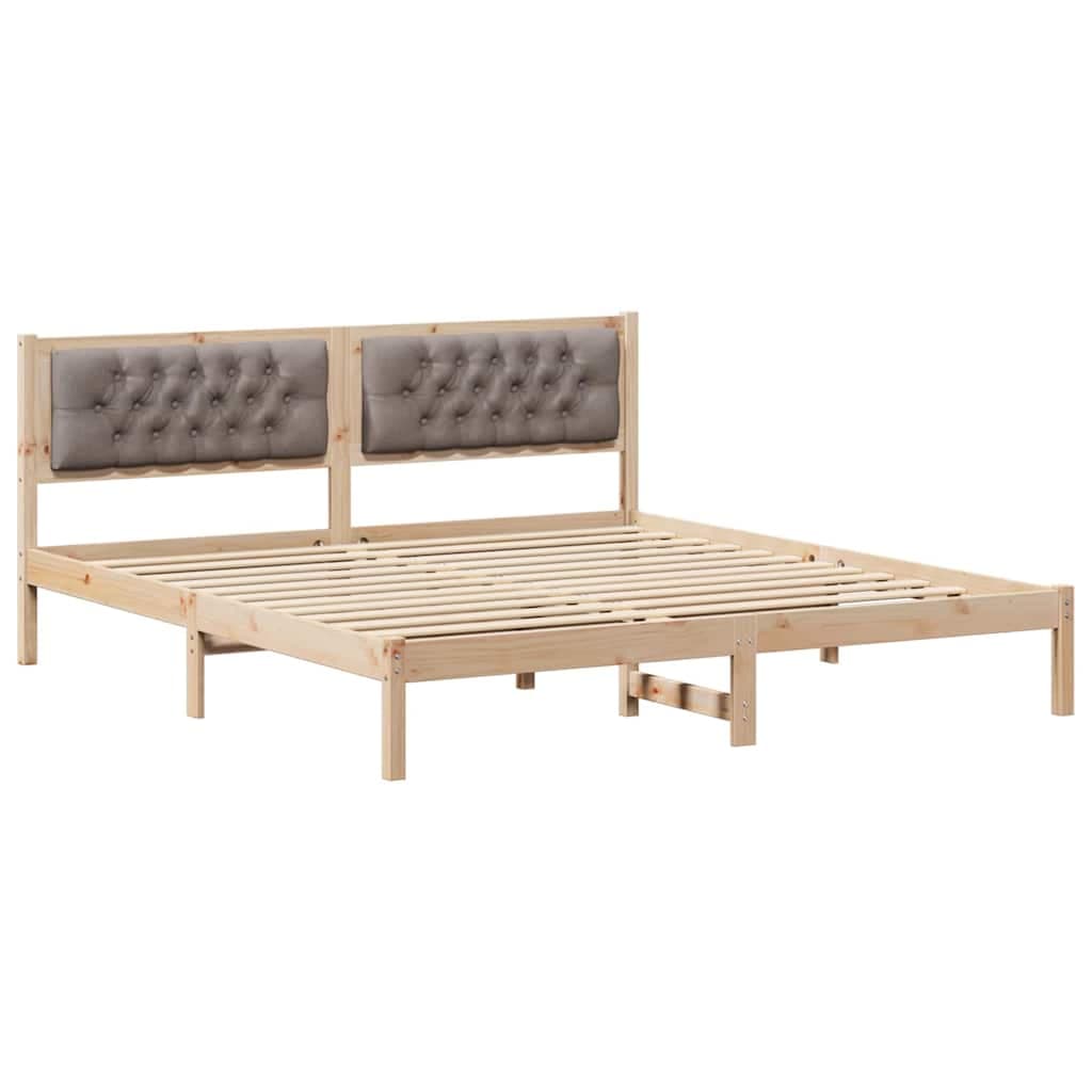 vidaXL Estrutura da Cama Cinzento-acastanhado 160 x 200 cm