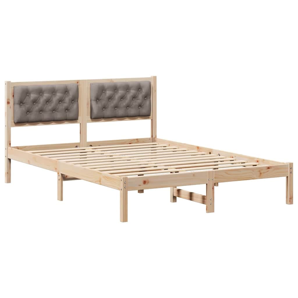 vidaXL Estrutura da Cama Cinzento-acastanhado 140 x 200 cm
