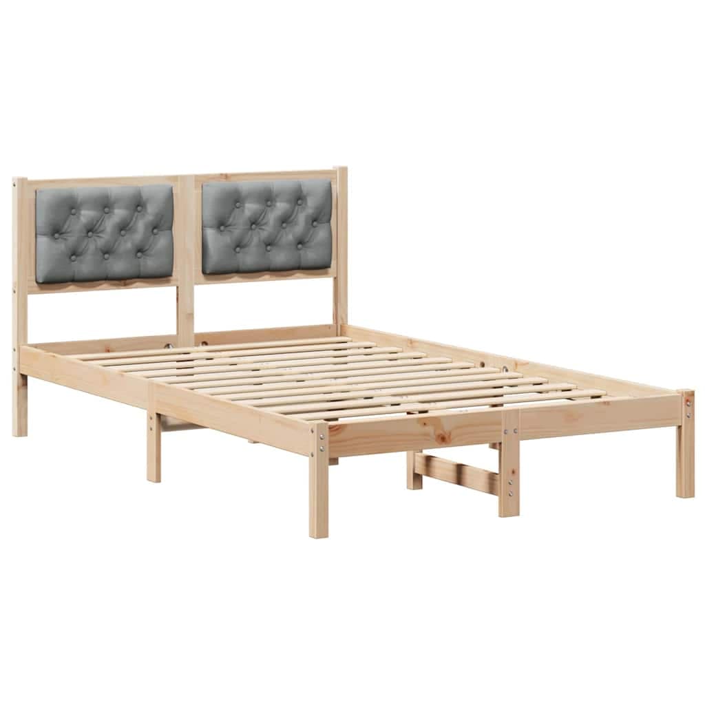 vidaXL Estrutura da Cama com cabeceira Cinzento-claro 120 x 200 cm