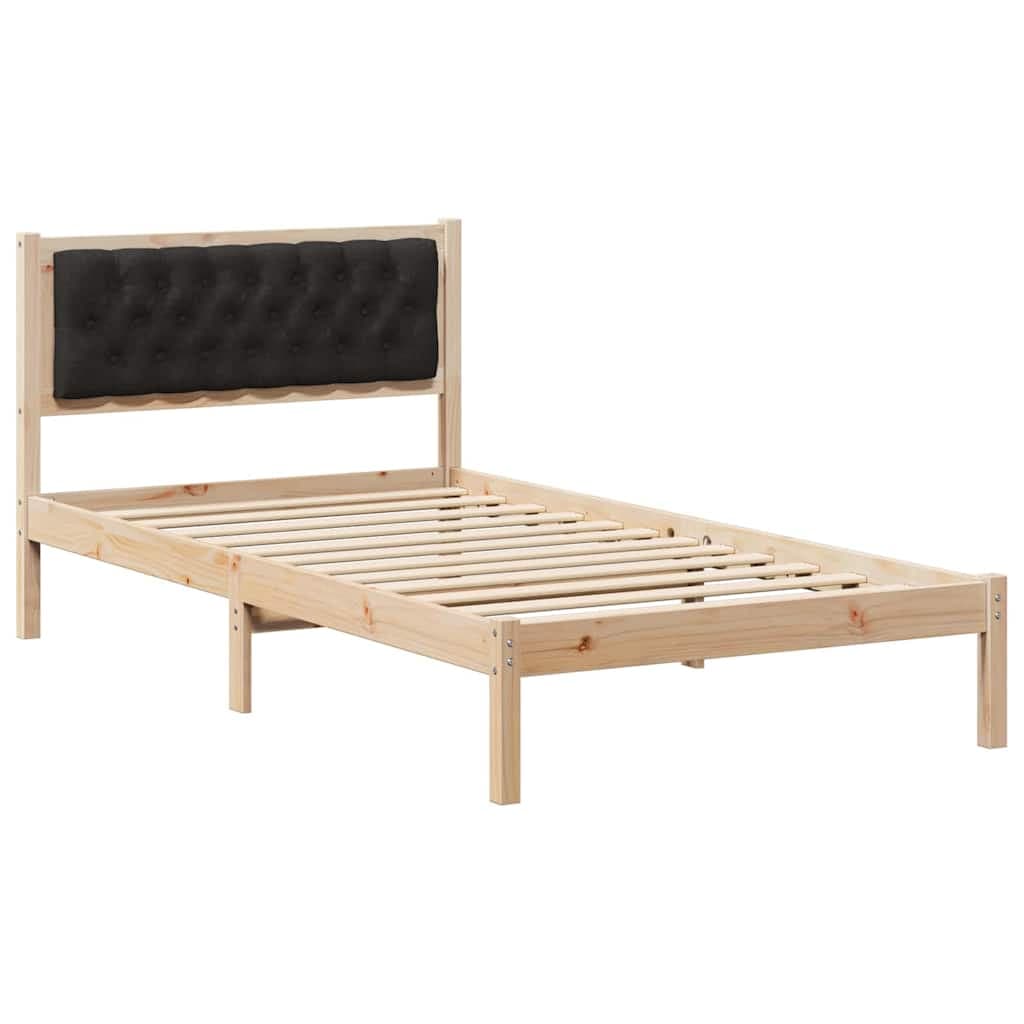 vidaXL Estrutura da Cama Preto 100 x 200 cm Madeira de Pinheiro Sólida