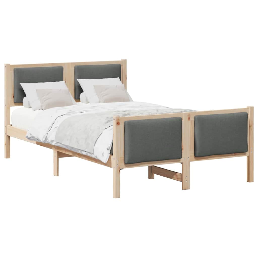 vidaXL Estrutura da Cama Cinza Escuro 120 x 200 cm tecido