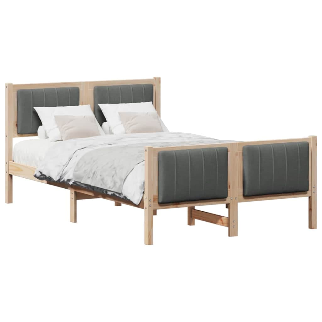 vidaXL Estrutura da cama castanho e cinzento-escuro 120 x 200 cm