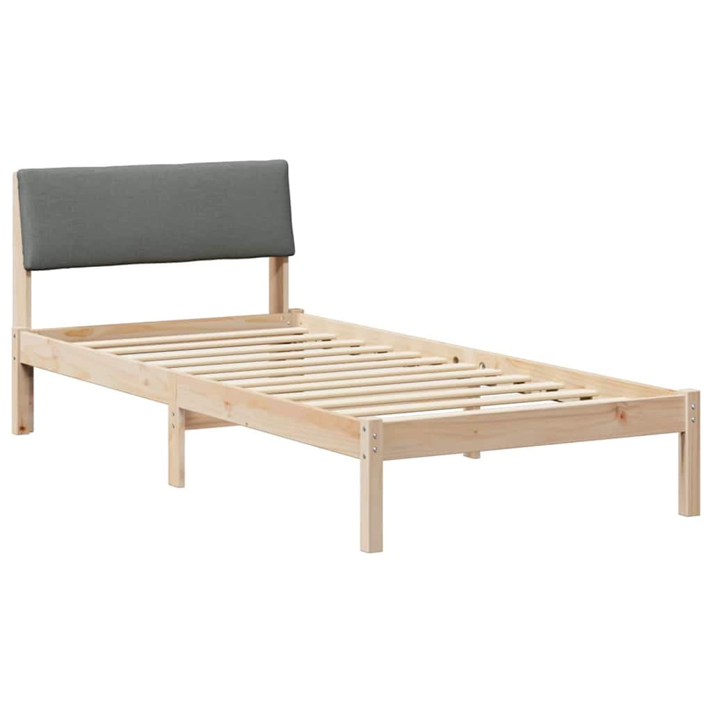 vidaXL Estrutura da cama castanho e cinzento-escuro 100 x 200 cm