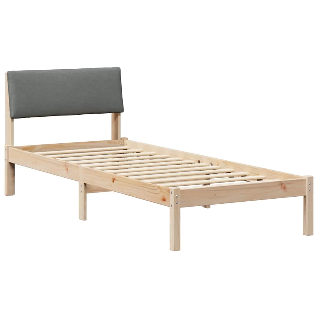 vidaXL Estrutura da cama castanho e cinzento-escuro 80 x 200 cm