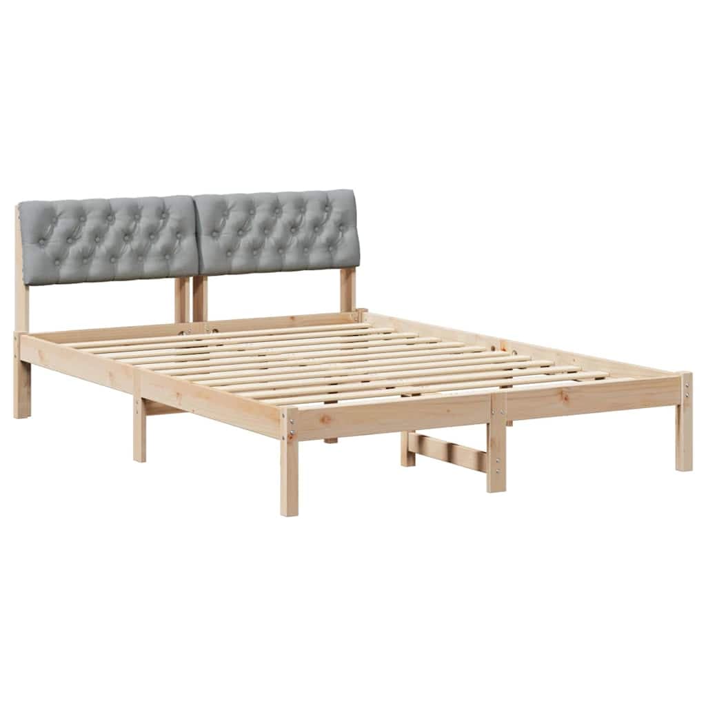 vidaXL Estrutura da cama Marrom e cinza claro 160 x 200 cm