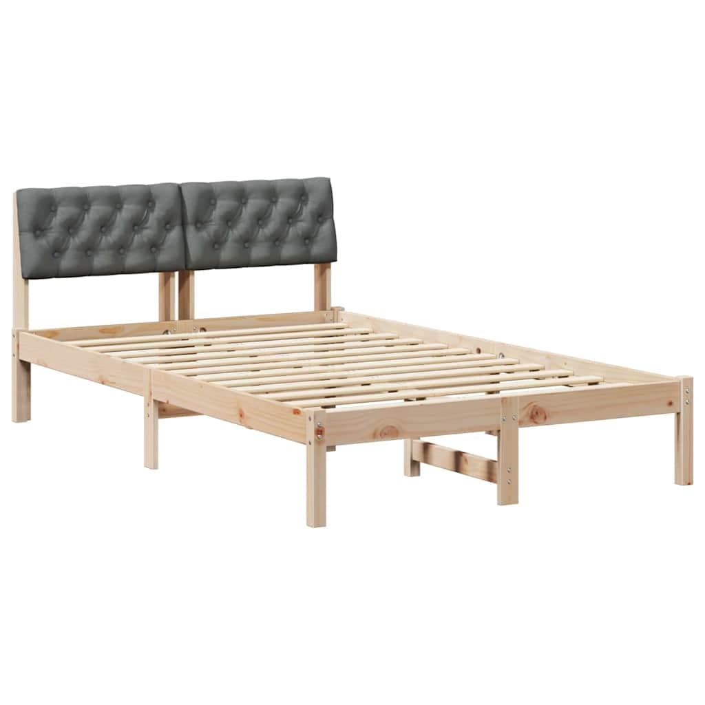 vidaXL Estrutura da cama castanho e cinzento-escuro 120 x 200 cm