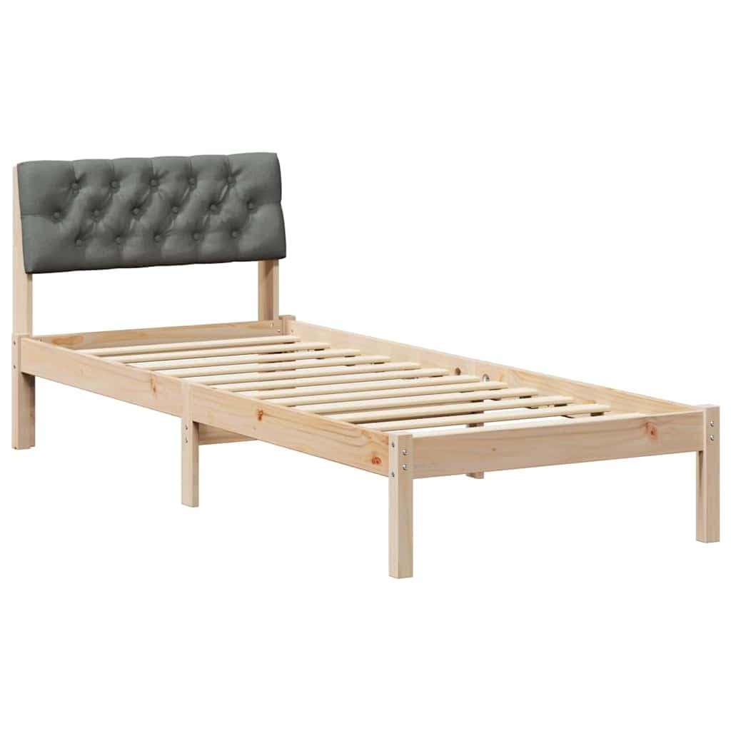 vidaXL Estrutura da cama castanho e cinzento-escuro 80 x 200 cm