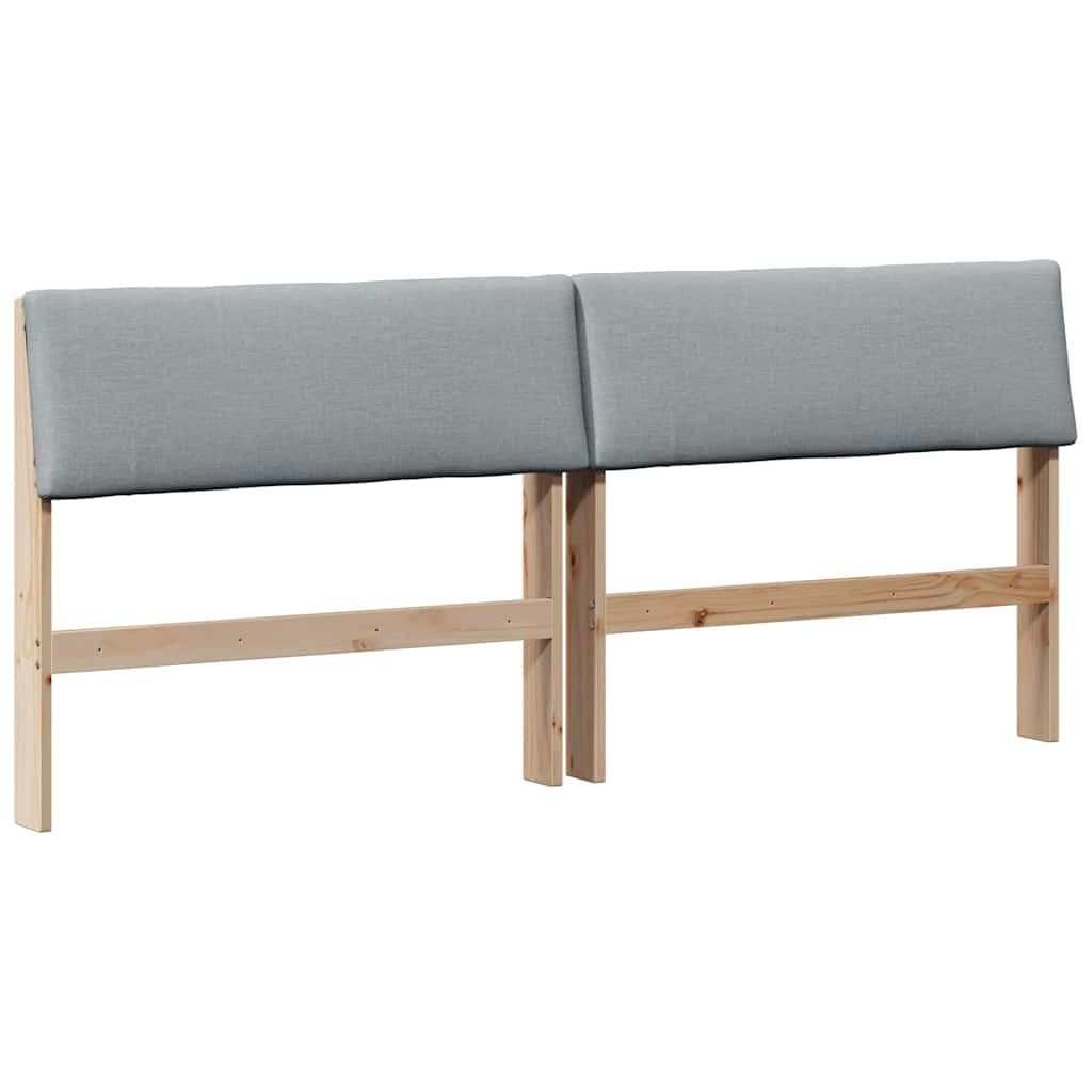 vidaXL Cabeceira estofada Cinzento-claro 180 cm