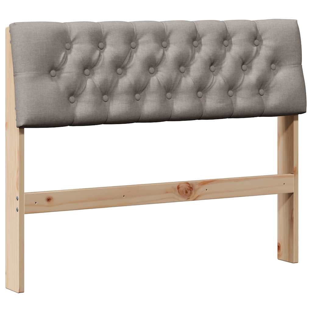 vidaXL Cabeceira estofada Cinzento-acastanhado 100 cm
