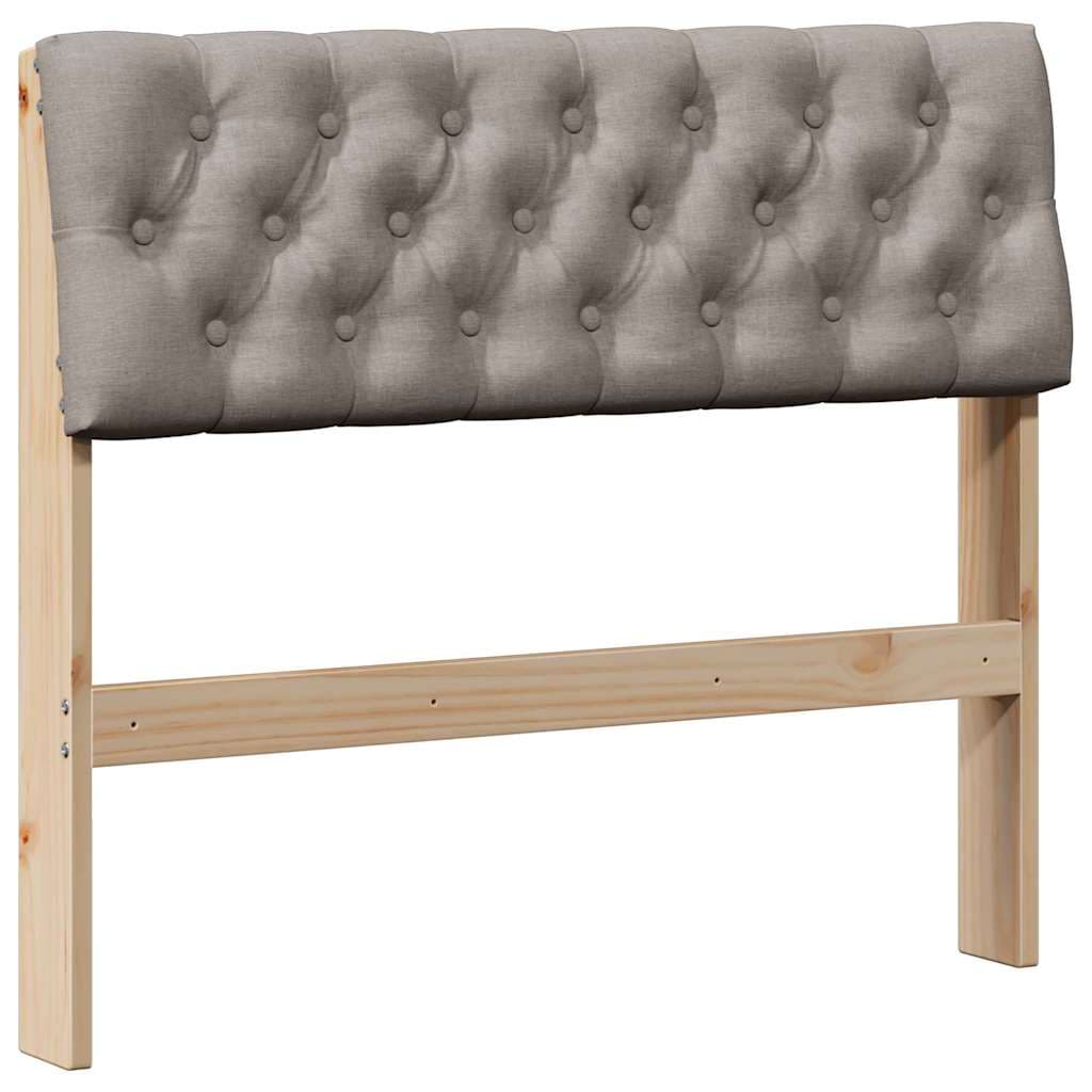 vidaXL Cabeceira estofada Cinzento-acastanhado 90 cm