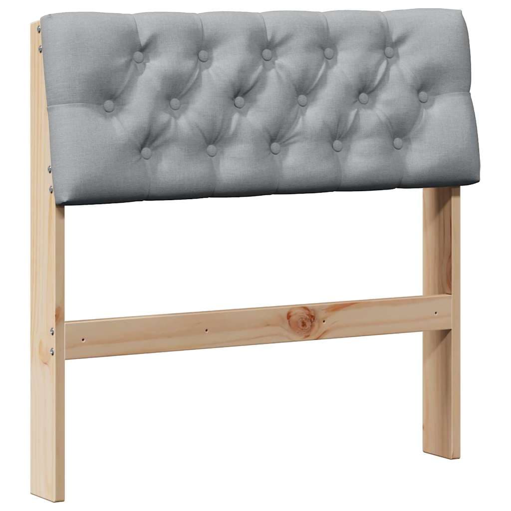 vidaXL Cabeceira estofada Cinzento-claro 80 cm
