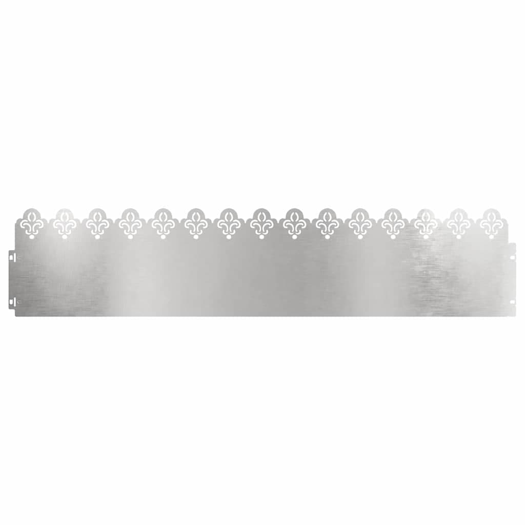 vidaXL Delimitadores de relvado 30 pcs Prateado 103 x 0,05 x 22 cm