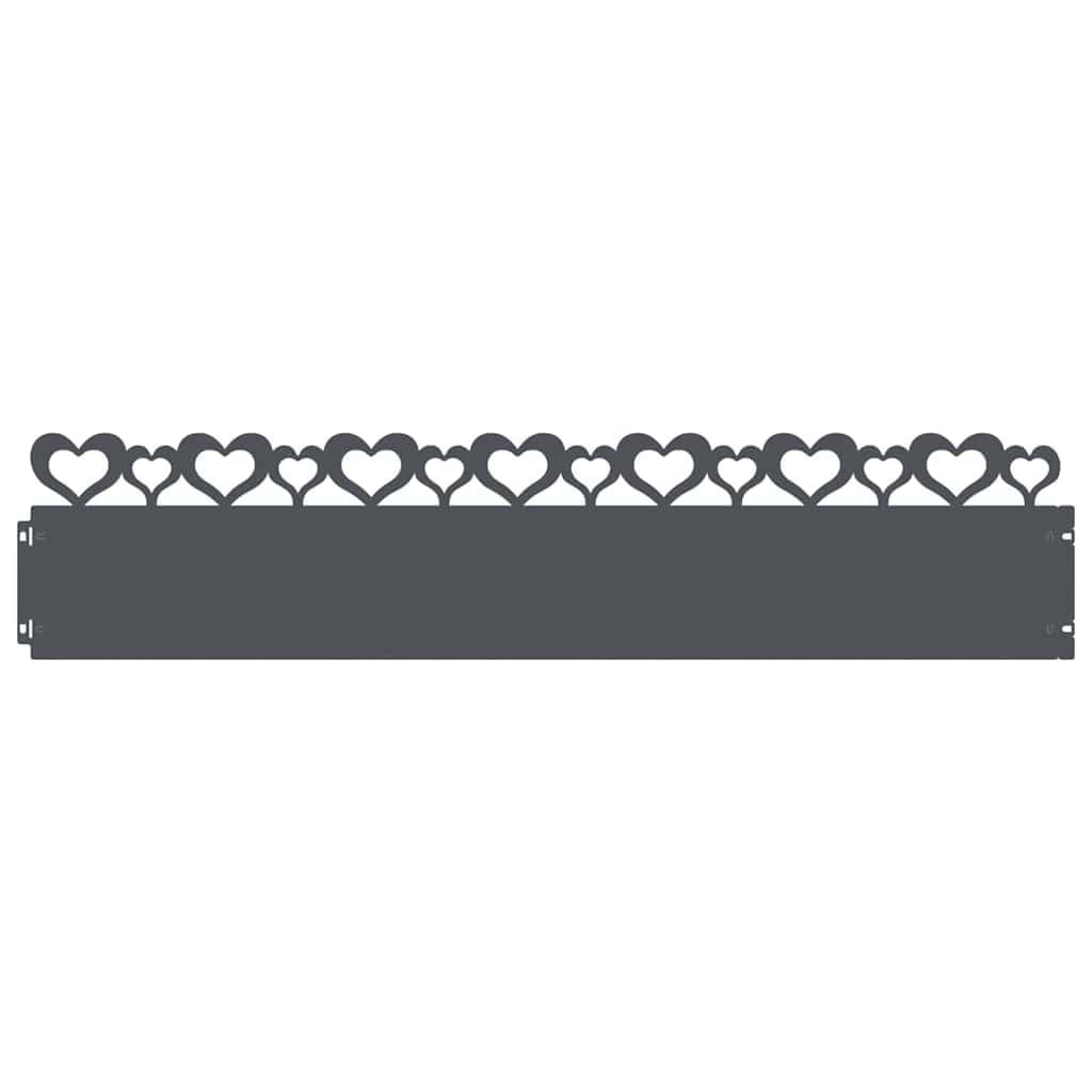 vidaXL Delimitadores de relvado 20 pcs Antracite 103 x 0,05 x 22 cm