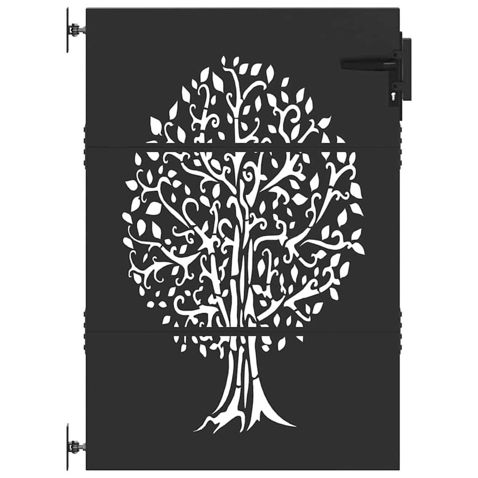 vidaXL Portão de Jardim Preto 85 x 150 cm Aço com Revestimento em Pó