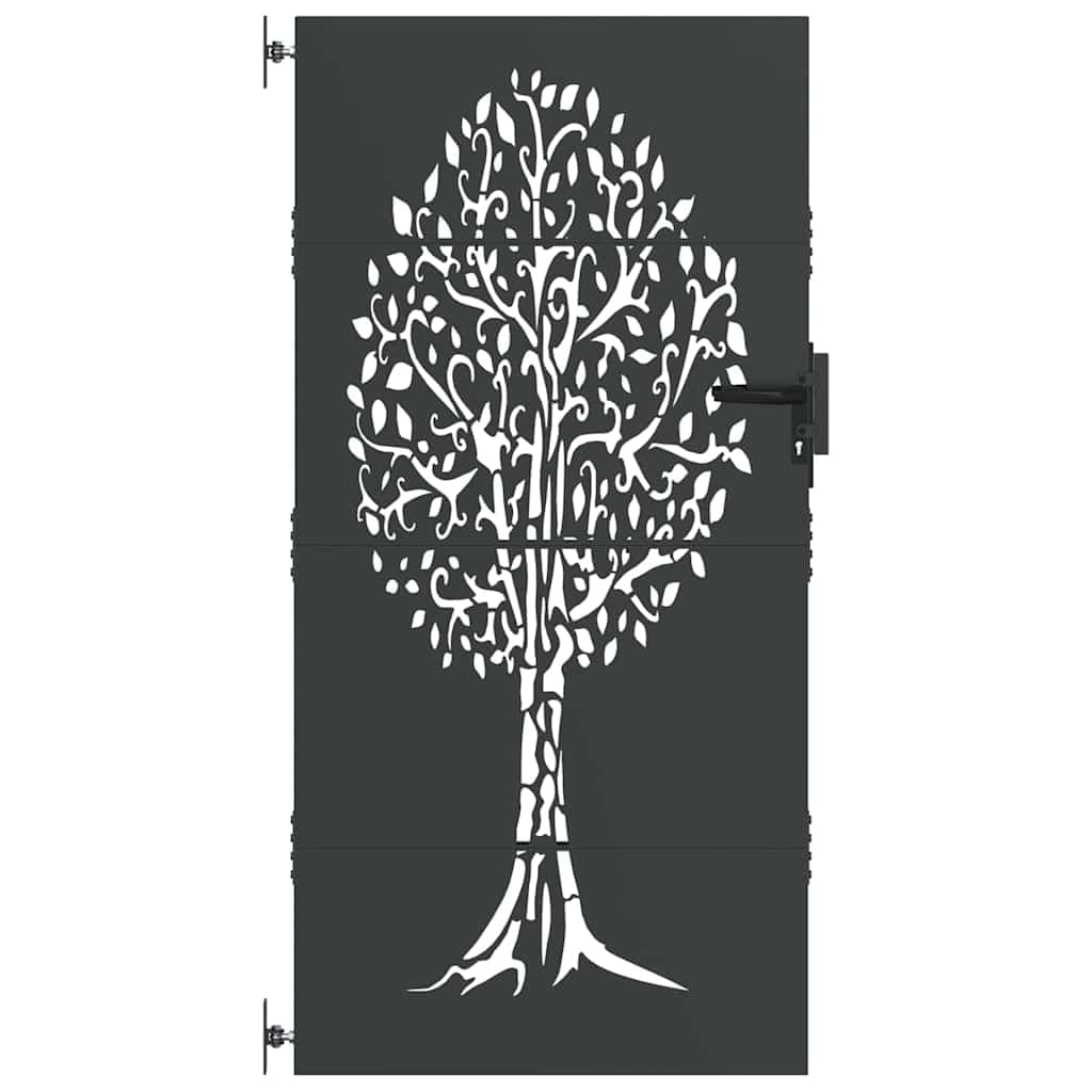 vidaXL Portão de Jardim Preto 85 x 175 cm Aço com Revestimento em Pó