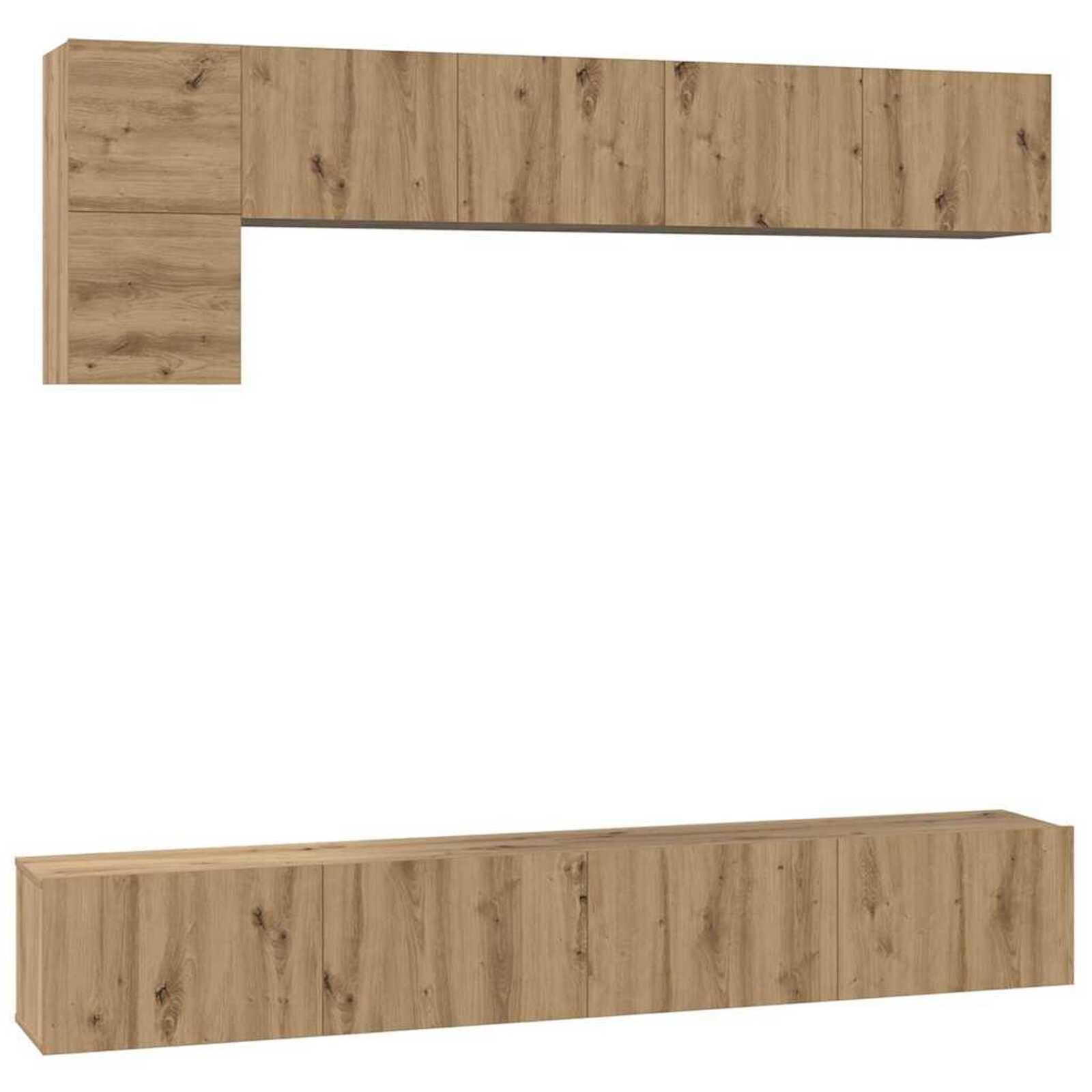 vidaXL Conjunto de móvel de TV 5 pcs Carvalho Artesanal
