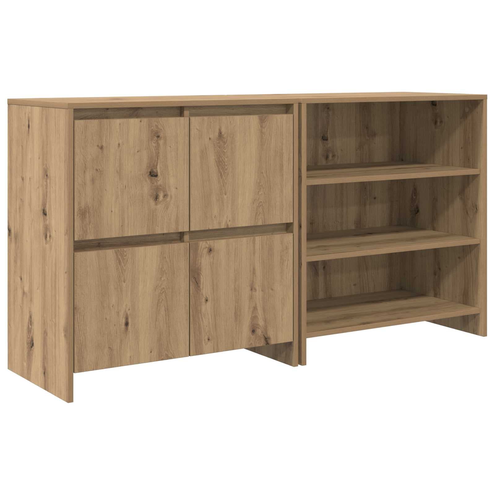 vidaXL Buffet 2 pcs Carvalho Artesanal 70 x 41 x 75 cm