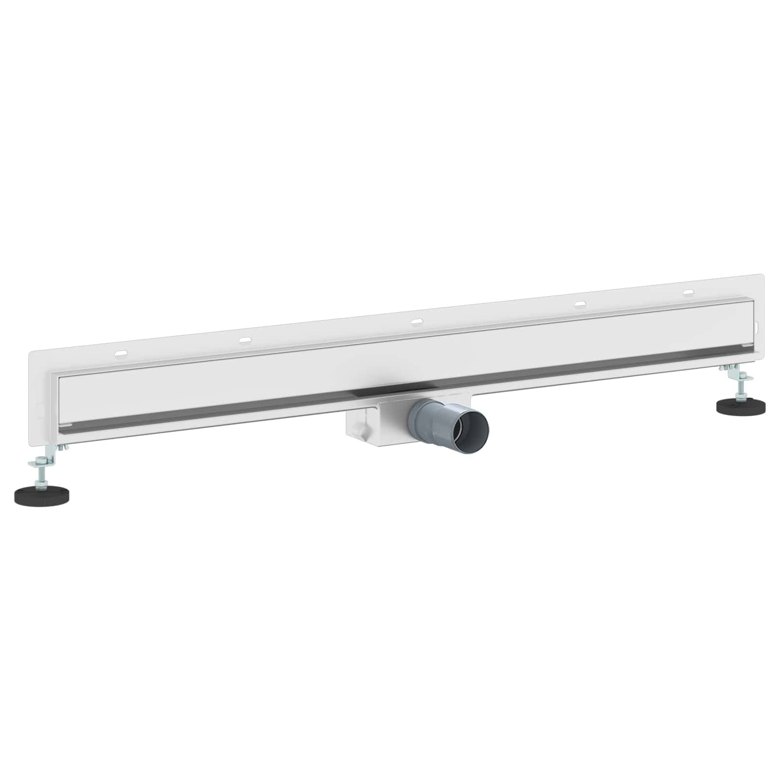 vidaXL Dreno de Chuveiro Montado na Parede Prateado 90 cm