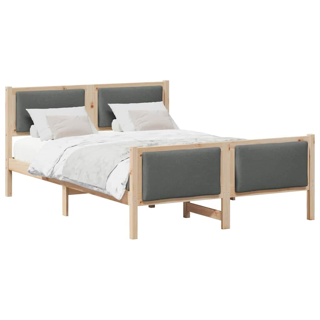 vidaXL Estrutura da Cama Cinza Escuro 150 x 200 cm tecido