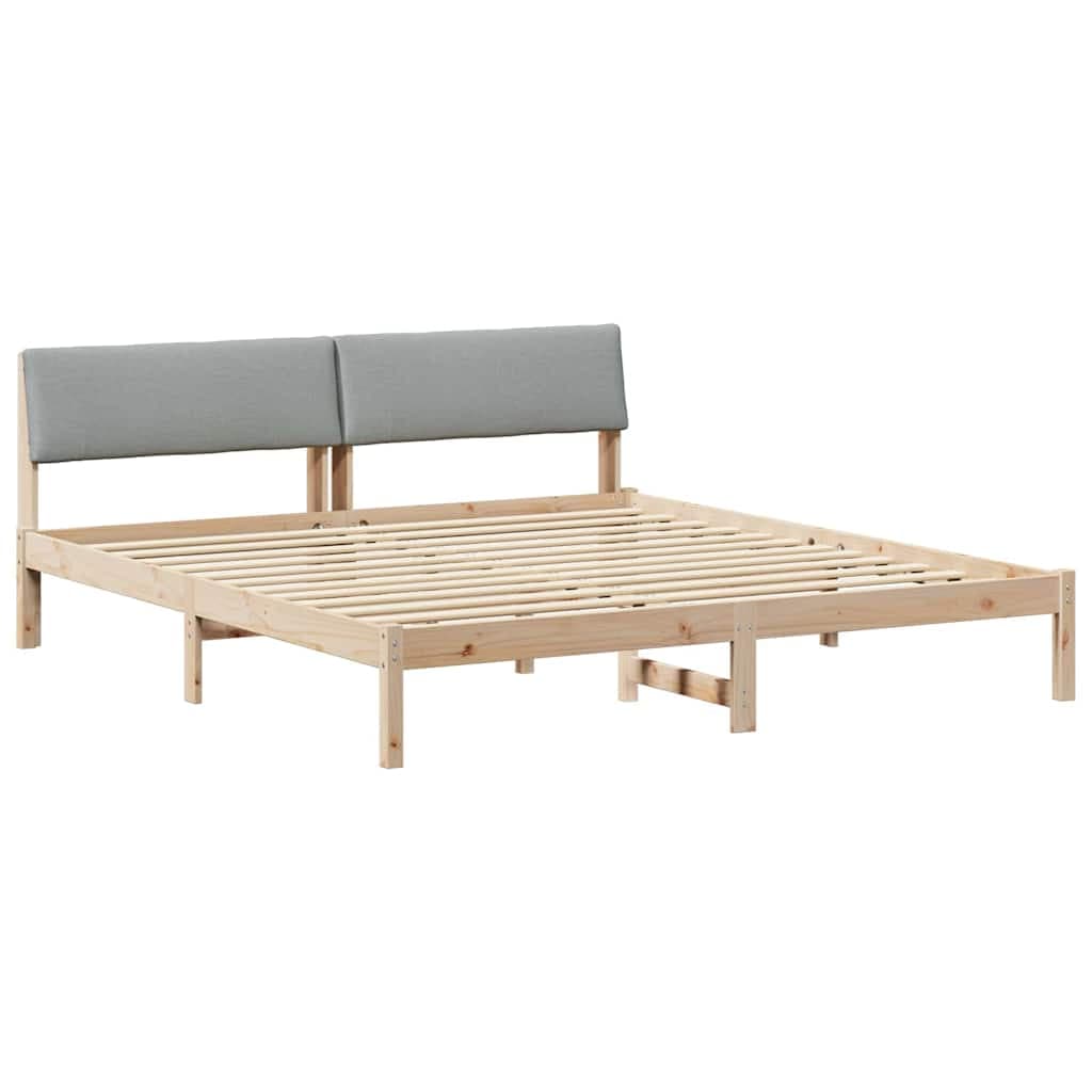 vidaXL Estrutura da cama Marrom e cinza claro 180 x 200 cm