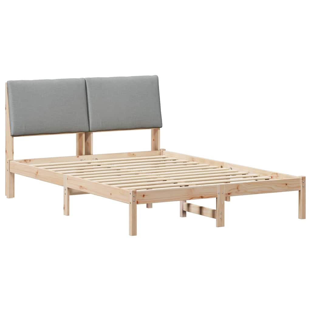 vidaXL Estrutura da cama Marrom e cinza claro 160 x 200 cm