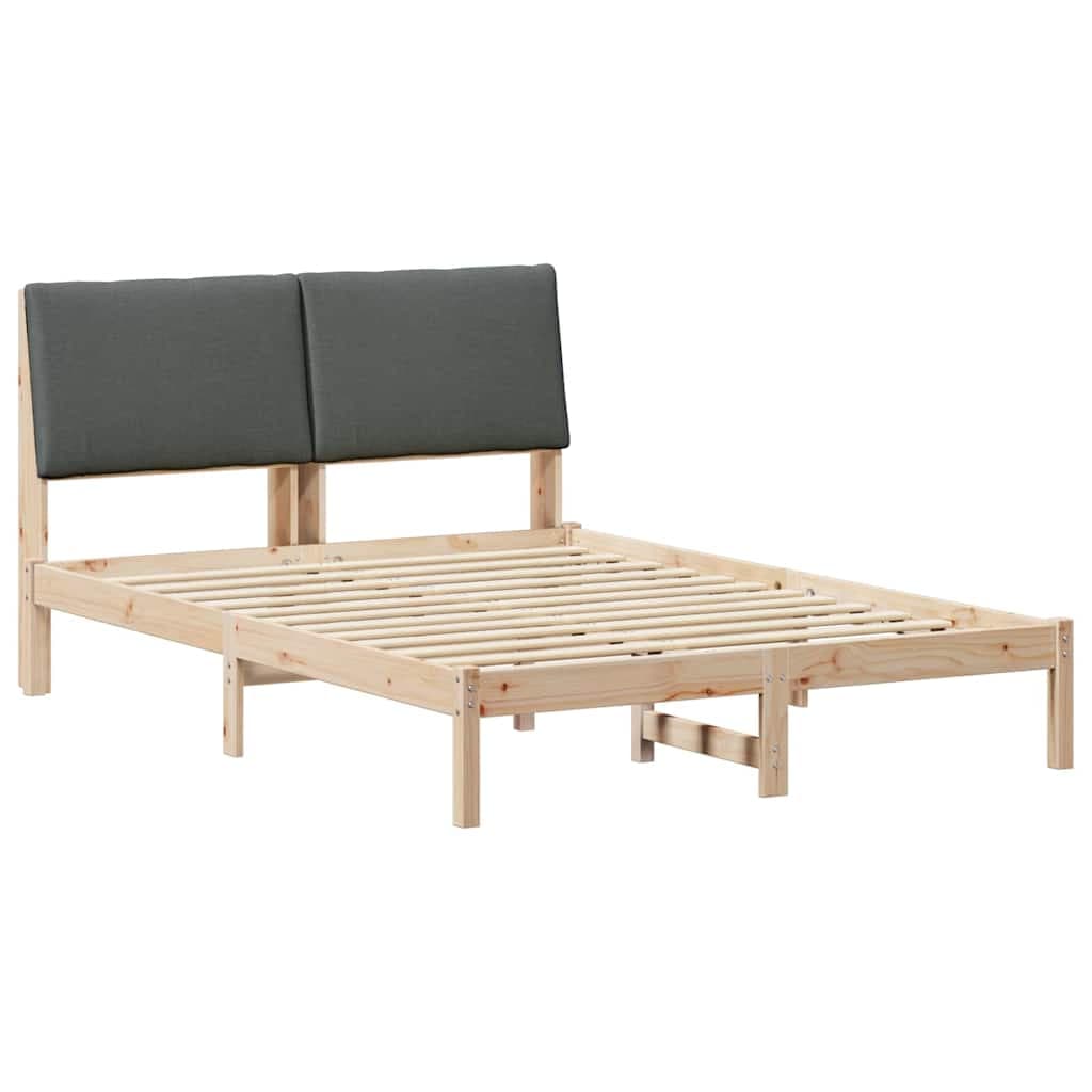 vidaXL Estrutura da cama castanho e cinzento-escuro 160 x 200 cm