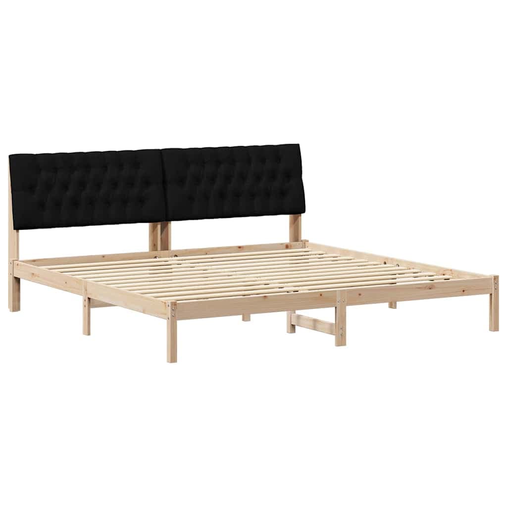 vidaXL Estrutura de Cama com Cabeceira Estofada Castanho 200 x 200 cm