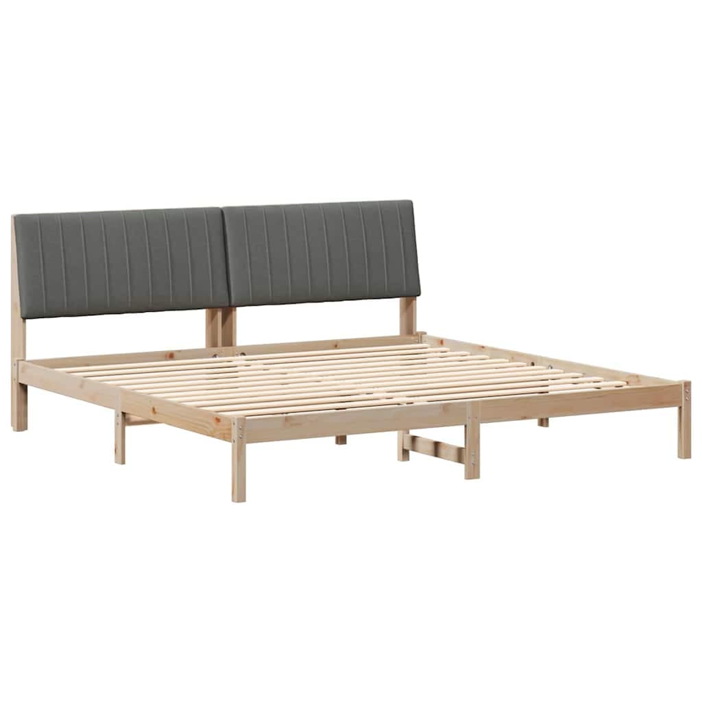 vidaXL Estrutura da Cama com cabeceira Castanho 200 x 200 cm