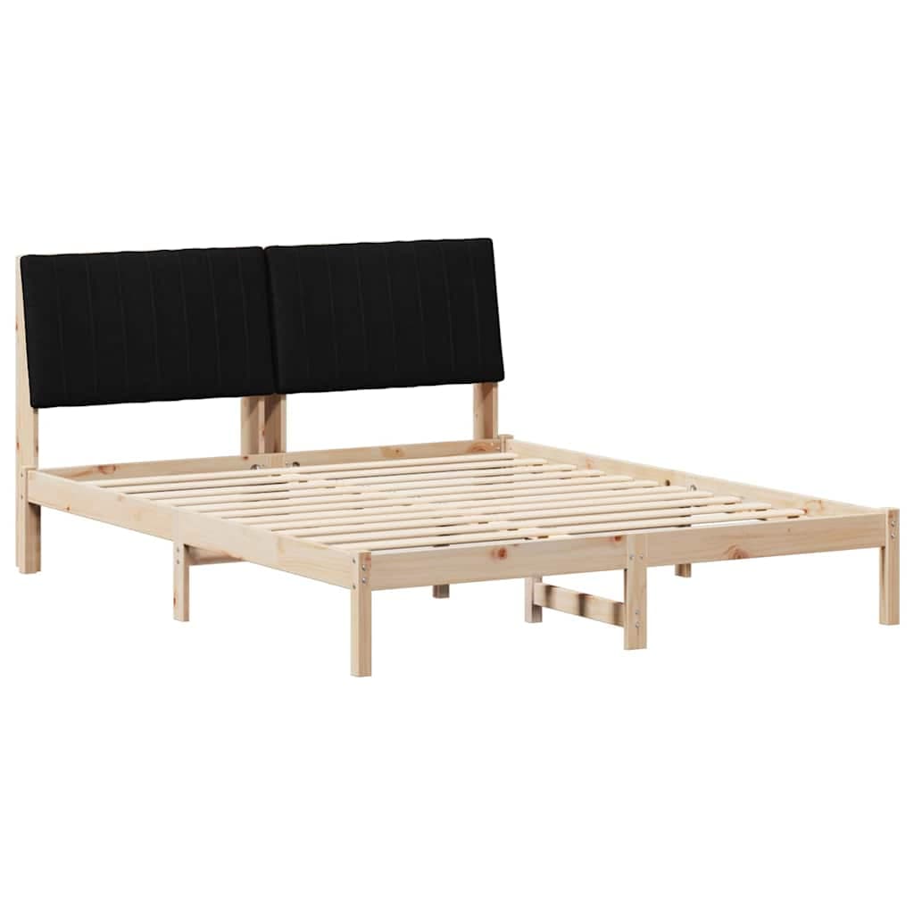 vidaXL Estrutura da Cama com cabeceira Castanho 160 x 200 cm