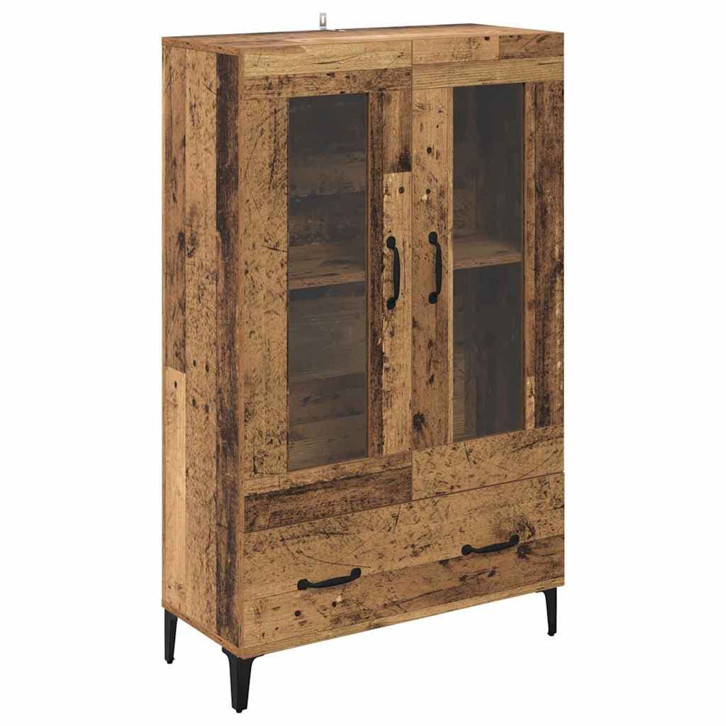 vidaXL Buffê com gaveta Madeira Antiga 70 x 31 x 115 cm