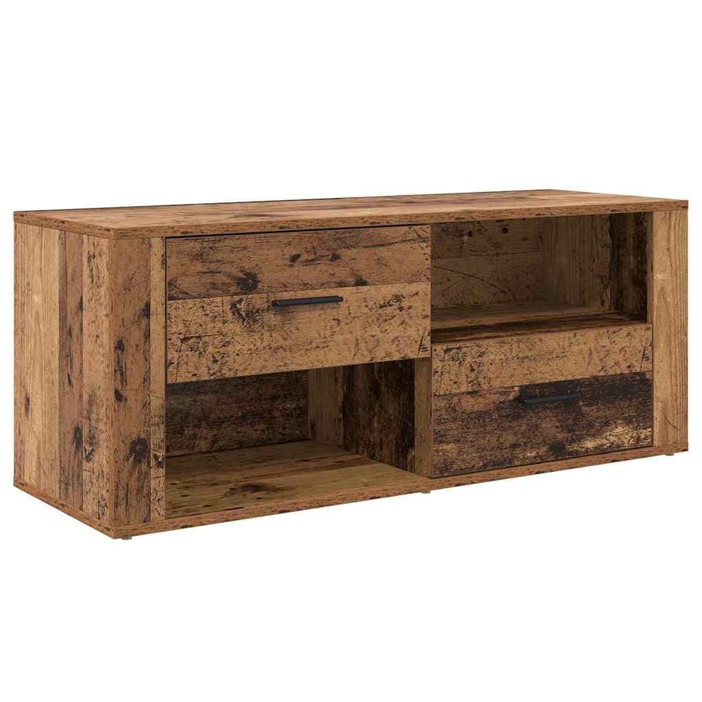 vidaXL Móvel para TV com Gaveta Madeira Antiga 100 x 35 x 40 cm - 3463534318