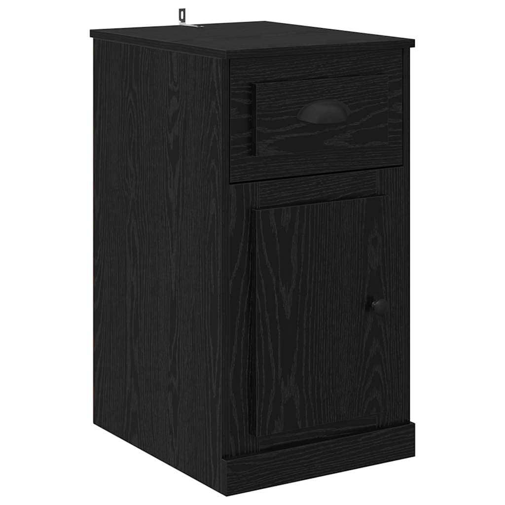 vidaXL Armário lateral Carvalho Preto 40 x 50 x 75 cm
