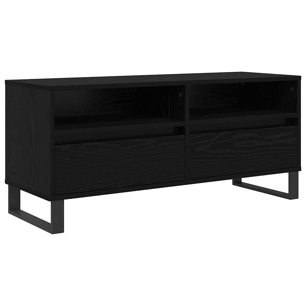 vidaXL Móvel para TV com Gaveta Carvalho Preto 100 x 34,5 x 44,5 cm - 4196995644