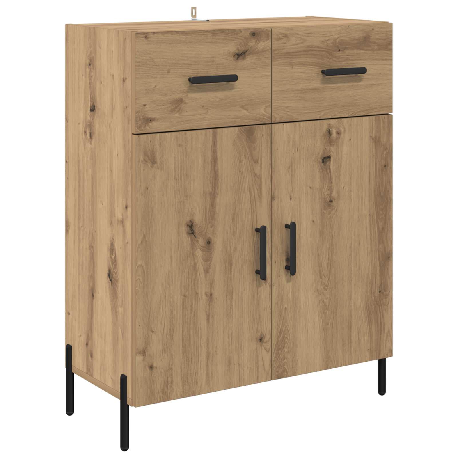 vidaXL Buffet Carvalho Artesanal 69,5 x 34 x 90 cm Madeira processada