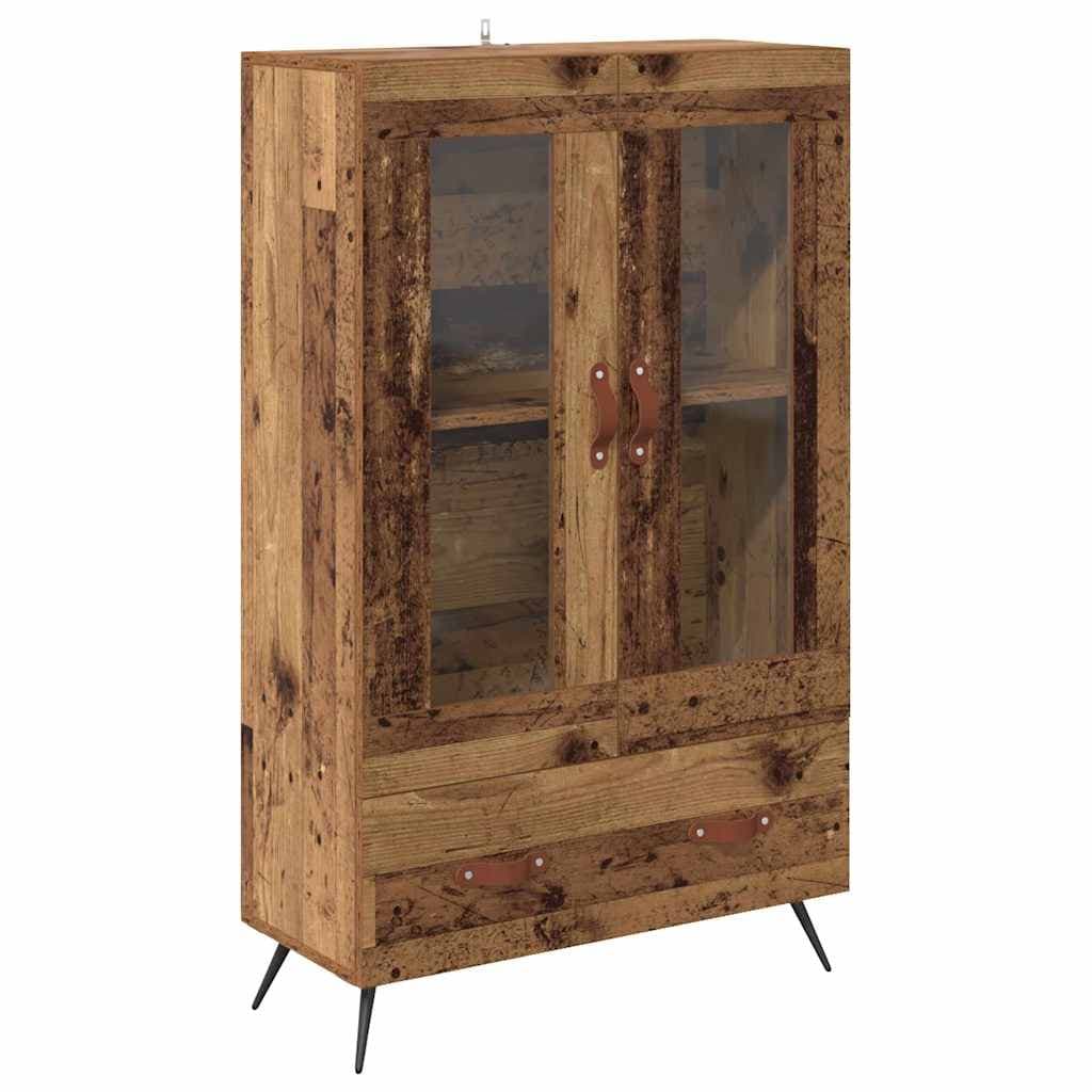 vidaXL Buffê com gaveta Madeira Antiga 69,5 x 31 x 115 cm