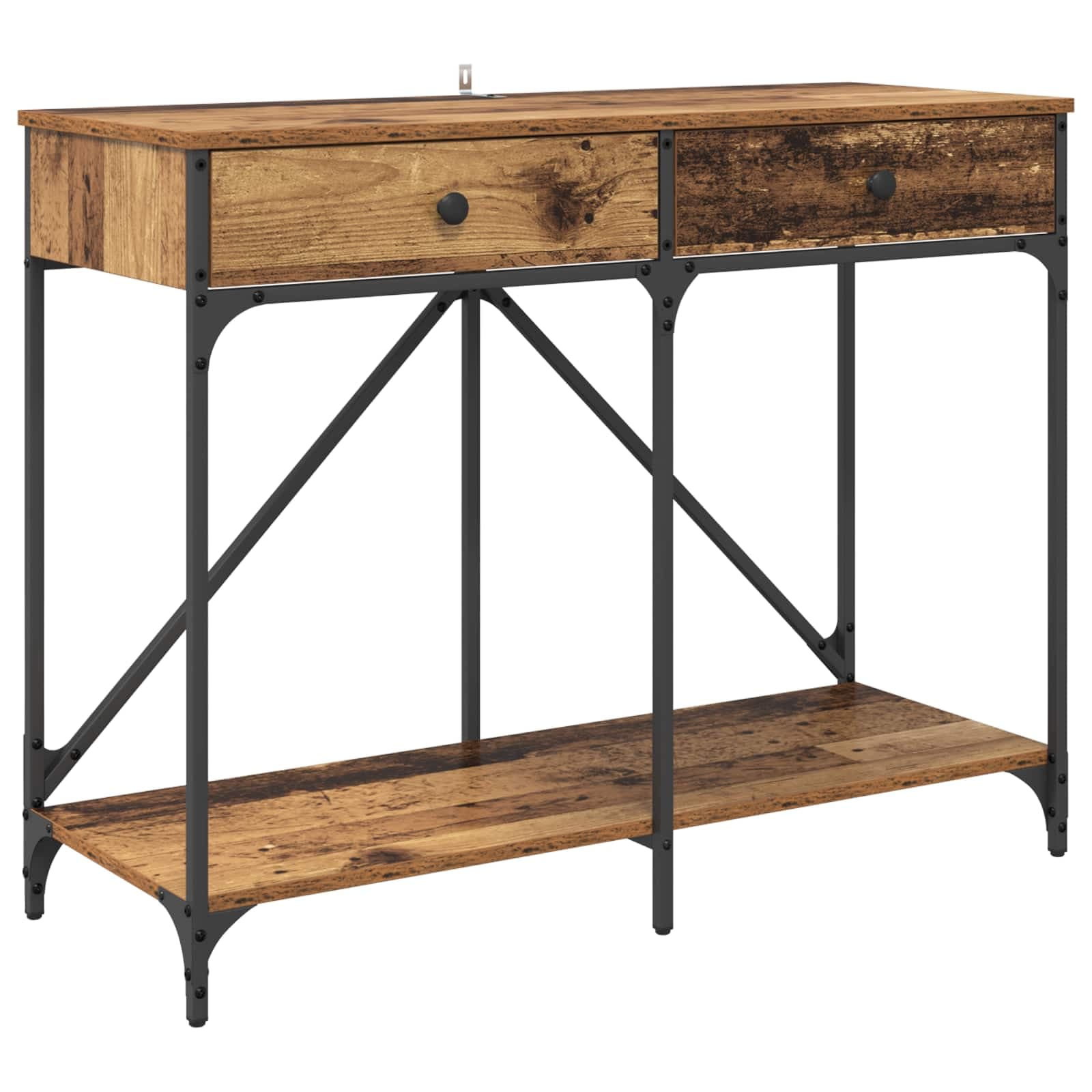 vidaXL Aparador Madeira Antiga 100 x 39 x 78,5 cm Madeira processada