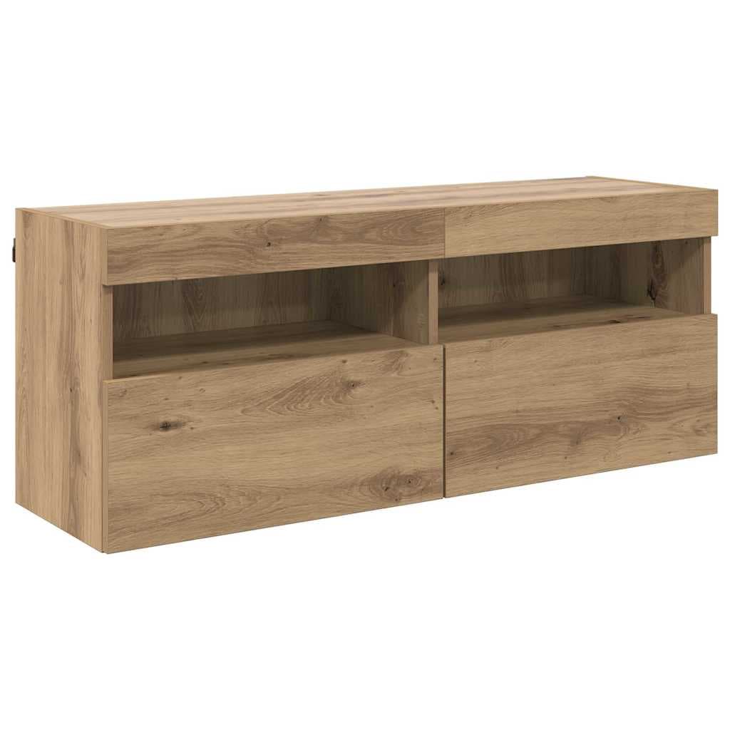 vidaXL Armário de TV de Parede Carvalho Artesanal 100 x 30 x 40 cm - 3954498803