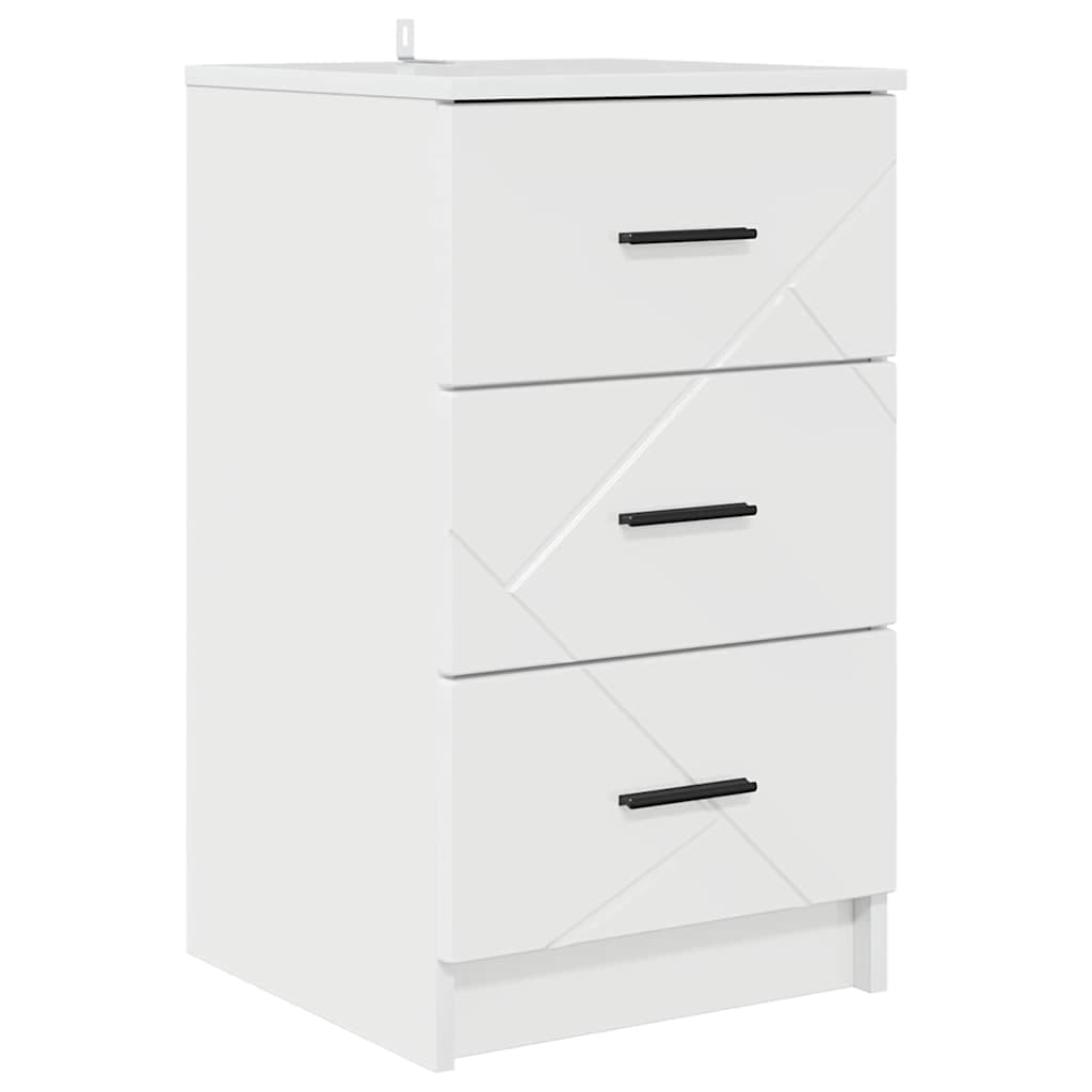 vidaXL Armário de Cabeceira Branco brilhante 38 x 38 x 66 cm
