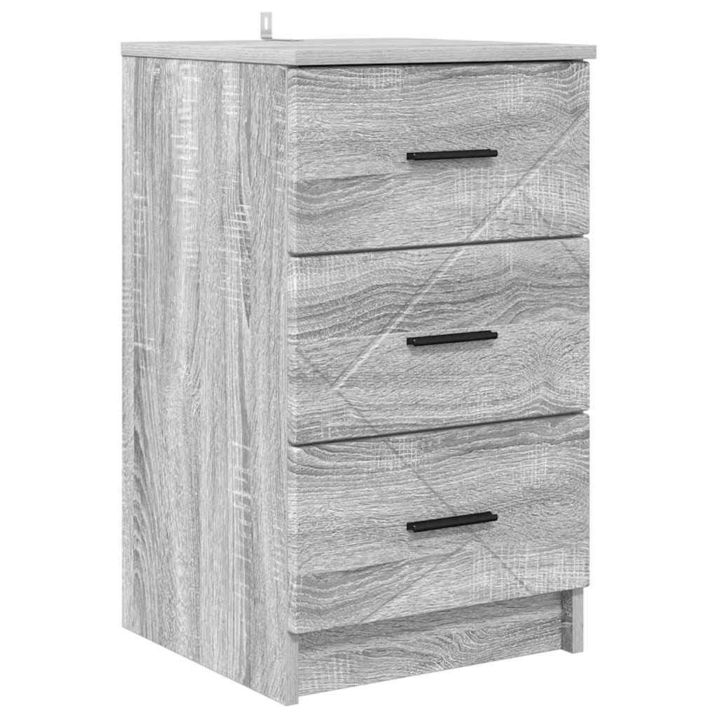 vidaXL Armário de Cabeceira com gaveta Sonoma cinzento 38 x 38 x 66 cm