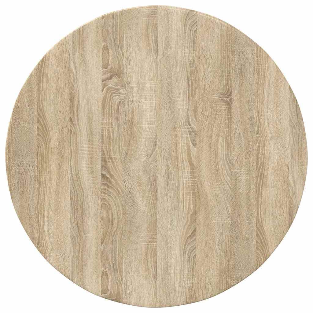 vidaXL Tampo de Mesa Carvalho sonoma Ø 80 x 1,5 cm Madeira processada