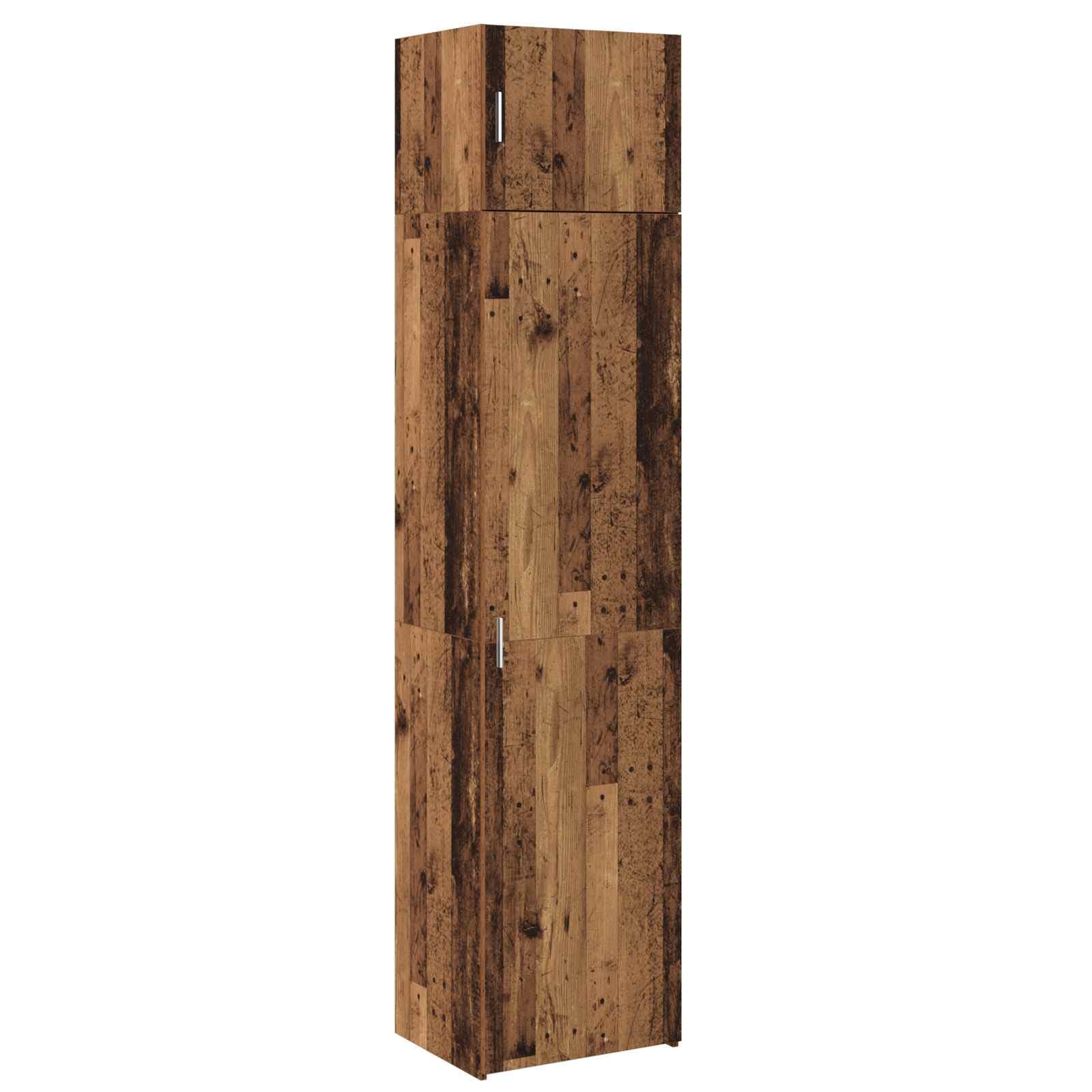 vidaXL Buffet 2 pcs Madeira antiga 50 x 41 x 225 cm