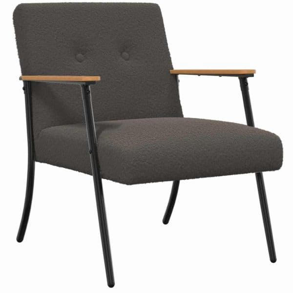 vidaXL Poltrona Cinza Escuro 59 X 75 X 78 cm - 2885152199