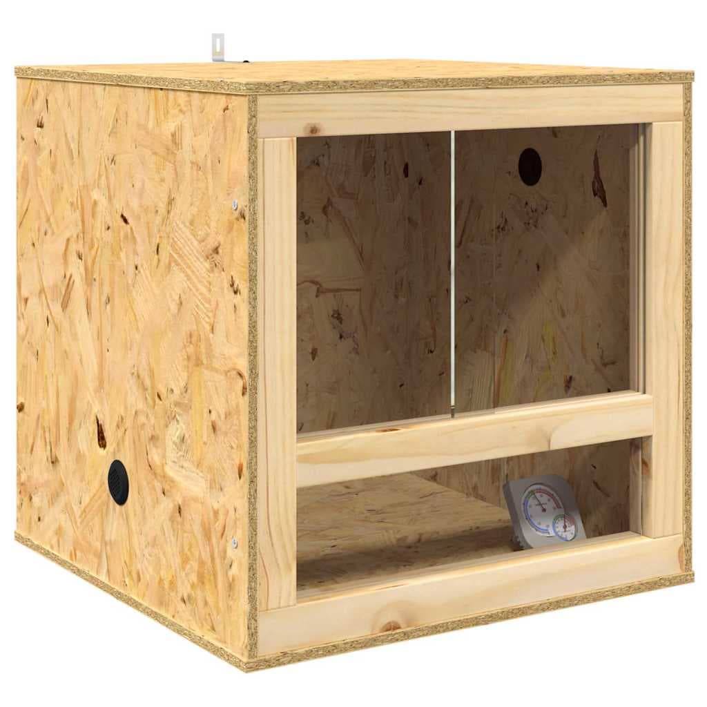 vidaXL Terrário Castanho 50 x 50 x 50 cm OSB